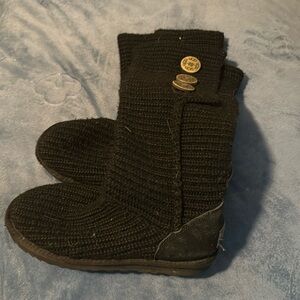 Ugg black knit boots women’s size 7